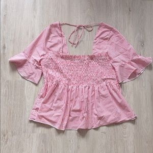 Red stripe summer top